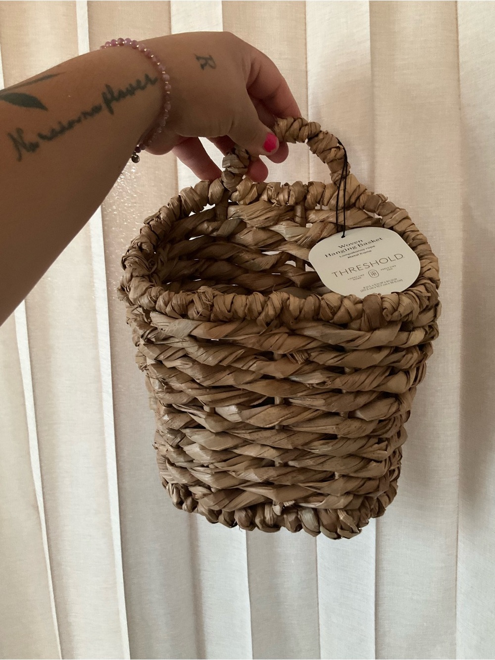 Threshold Natural Brown Woven Hanging Basket